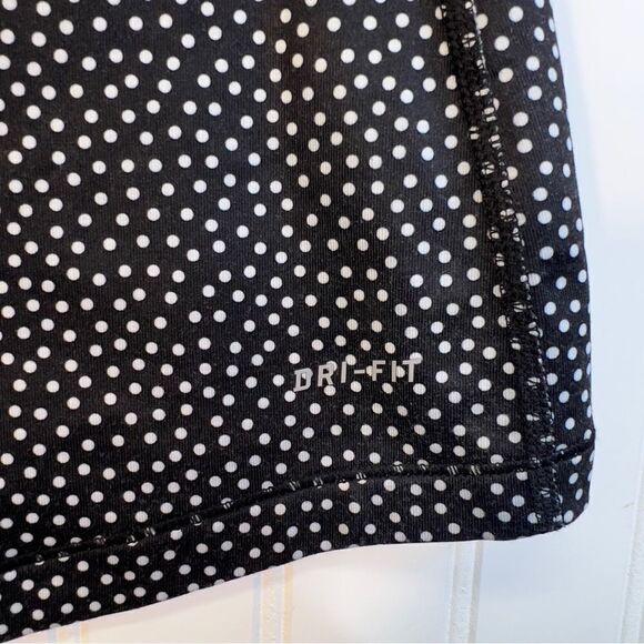 Nike Pro Dri Fit Black Polka Dot Half Zip running Pullover large - Picture 3 of 16